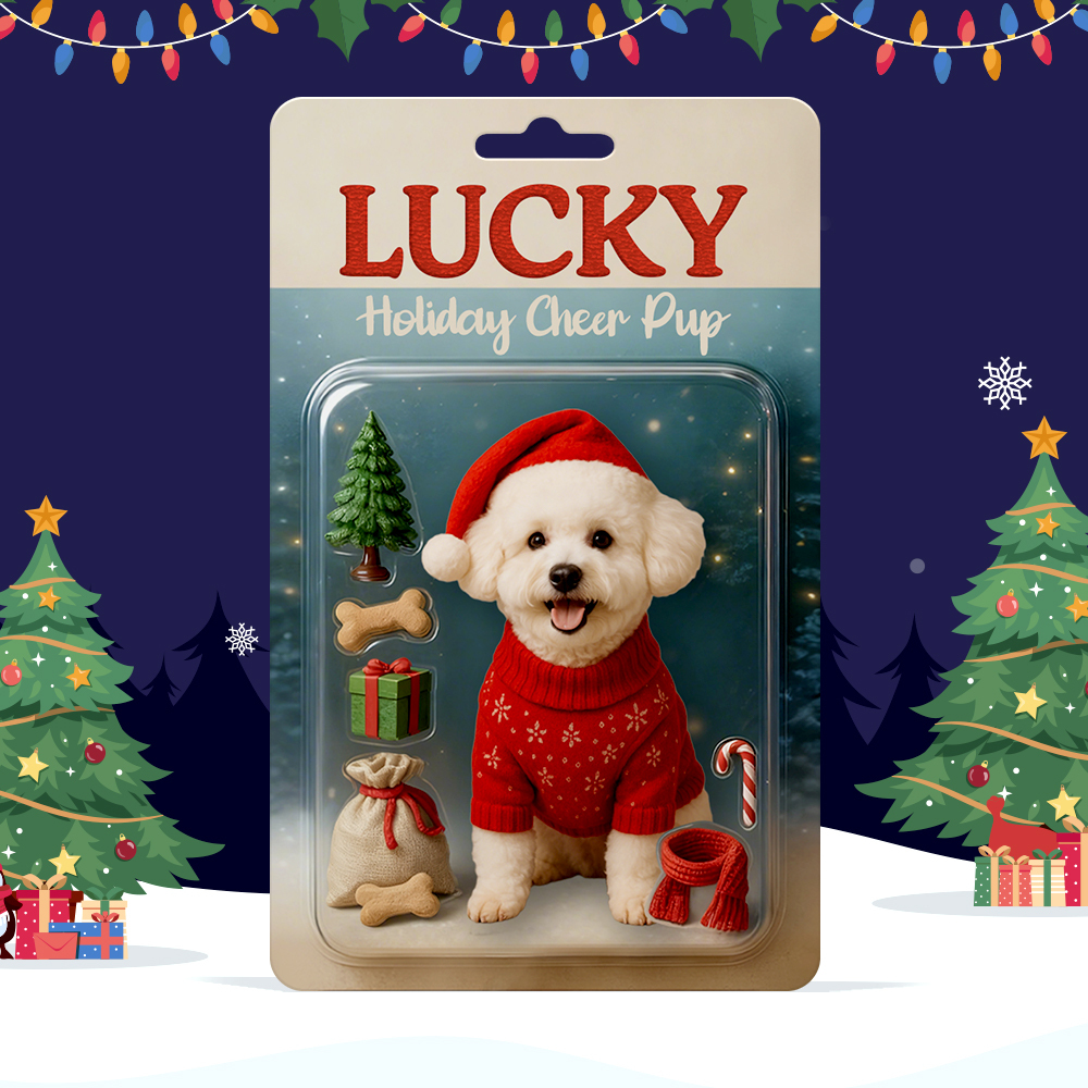 Personalized Squatting Pet Dog Keychain A Heartwarming Holiday Keepsake Unique Gift for Dog Lovers - Photowatch