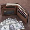 Men's Custom Photo Wallet Blue Leather First Time Dad Gifts For Dad - firstfathersdaygifts