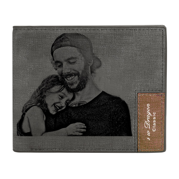 Men's Custom Photo Wallet First Father's Day Gift Ideas For Husband - firstfathersdaygifts