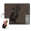 Custom Photo Wallet Brown Color Short Wallet