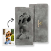Women's Custom Photo Wallet Gift For Mother - Grey Leather