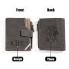 Personalized Photo Men's Foldable Leather Wallet with Text Father's Day Birthday Gift for Him - photowatch