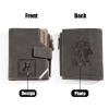 Personalized Photo Men's Foldable Leather Wallet with Text Father's Day Birthday Gift for Him - photowatch