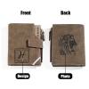 Personalized Photo Men's Foldable Leather Wallet with Text Father's Day Birthday Gift for Him - photowatch
