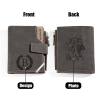 Personalized Photo Men's Foldable Leather Wallet with Text Father's Day Birthday Gift for Him - photowatch