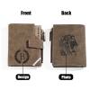 Personalized Photo Men's Foldable Leather Wallet with Text Father's Day Birthday Gift for Him - photowatch
