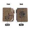 Personalized Photo Men's Foldable Leather Wallet with Text Father's Day Birthday Gift for Him - photowatch