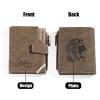 Personalized Photo Men's Foldable Leather Wallet with Text Father's Day Birthday Gift for Him - photowatch