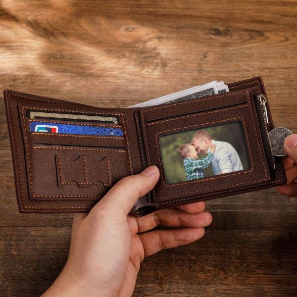 Photo Engraved Wallet Fun Gifts For New Dads From Wife - firstfathersdaygifts