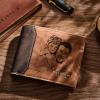 Custom Photo Engraved Wallet  Shadow Leather Simple Gifts - CustomPhotoWallet