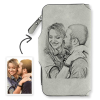 Gifts For Woman - Women's Long Style Custom Photo Wallet Grey