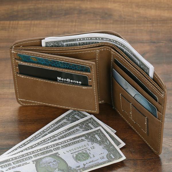 Men's Custom Photo Engraved Wallet Brown Leather Father's Day Gifts For First Time Dads For Him - firstfathersdaygifts