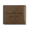 Men's Custom Photo Engraved Wallet Brown Leather New Dad Gift Ideas For Husband - firstfathersdaygifts