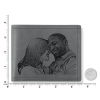 Men's Custom Photo Engraved Wallet Grey Leather Best First Father's Day Gifts For Dad - firstfathersdaygifts
