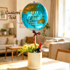 Best Dad In The Whole World Balloon Personalized Earth-Shaped Balloon Set Father's Day Gift for Dad or for Grandpa - Photowatch