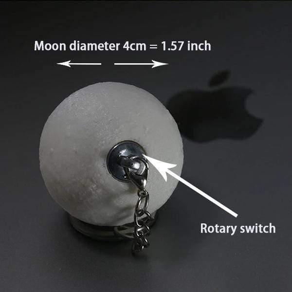 Custom Halloween Photo Keychain 3D Printed Moon Lamp Keychain - photowatch