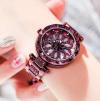 Purple Alloy Watch Ladies Hand Expression Valentine's Day Gift Watch