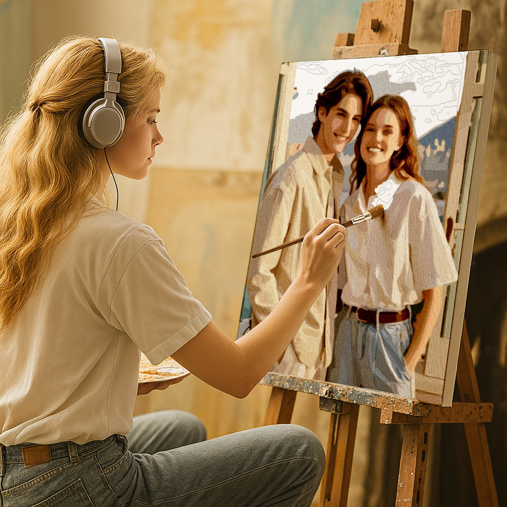 Custom Paint by Numbers Kit Personalized DIY Painting Set Turn Your Photo into Personalized Artwork