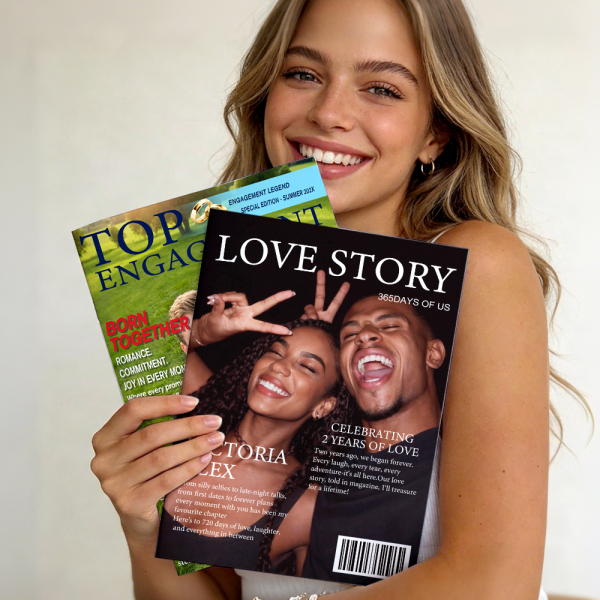Personalized LOVE STORY Magazine for Couples on Valentine's Day - Photowatch