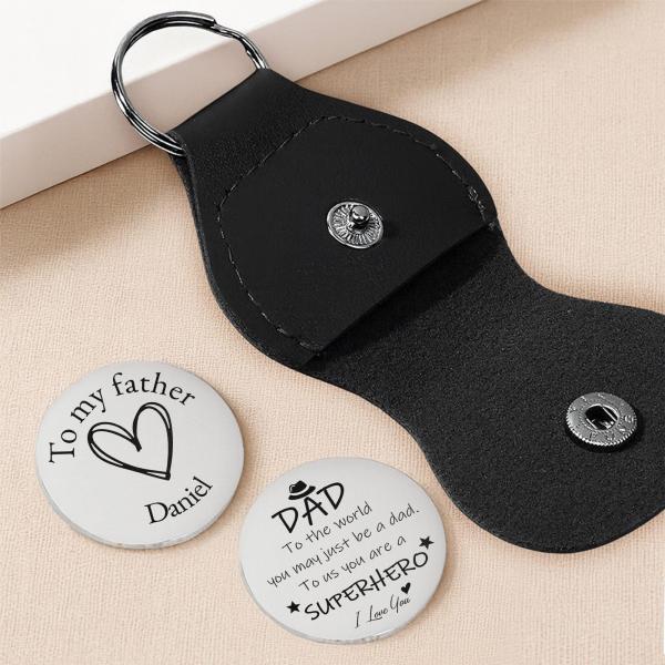 To My Father To Us You Are A Superhero Heart And Stars - Personalized Custom Pocket Hug