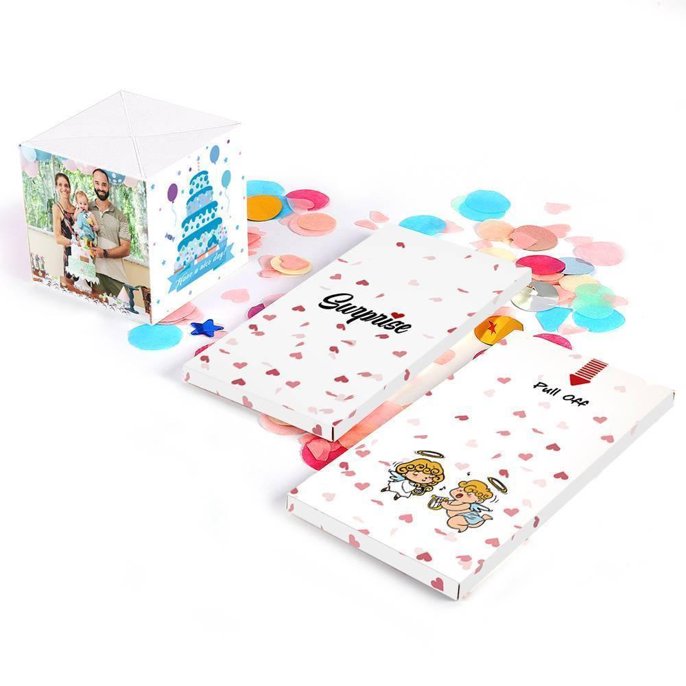 Surprise Box Custom Photo Surprise Explosion Bounce Box DIY Birthday Box - soufeelus