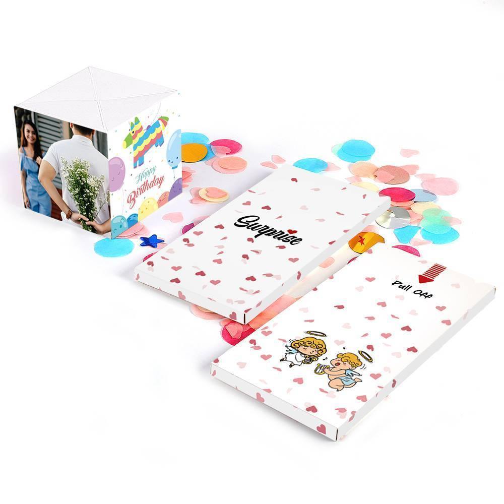 Surprise Box Custom Photo Surprise Explosion Bounce Box DIY - Happy Birthday - soufeelus