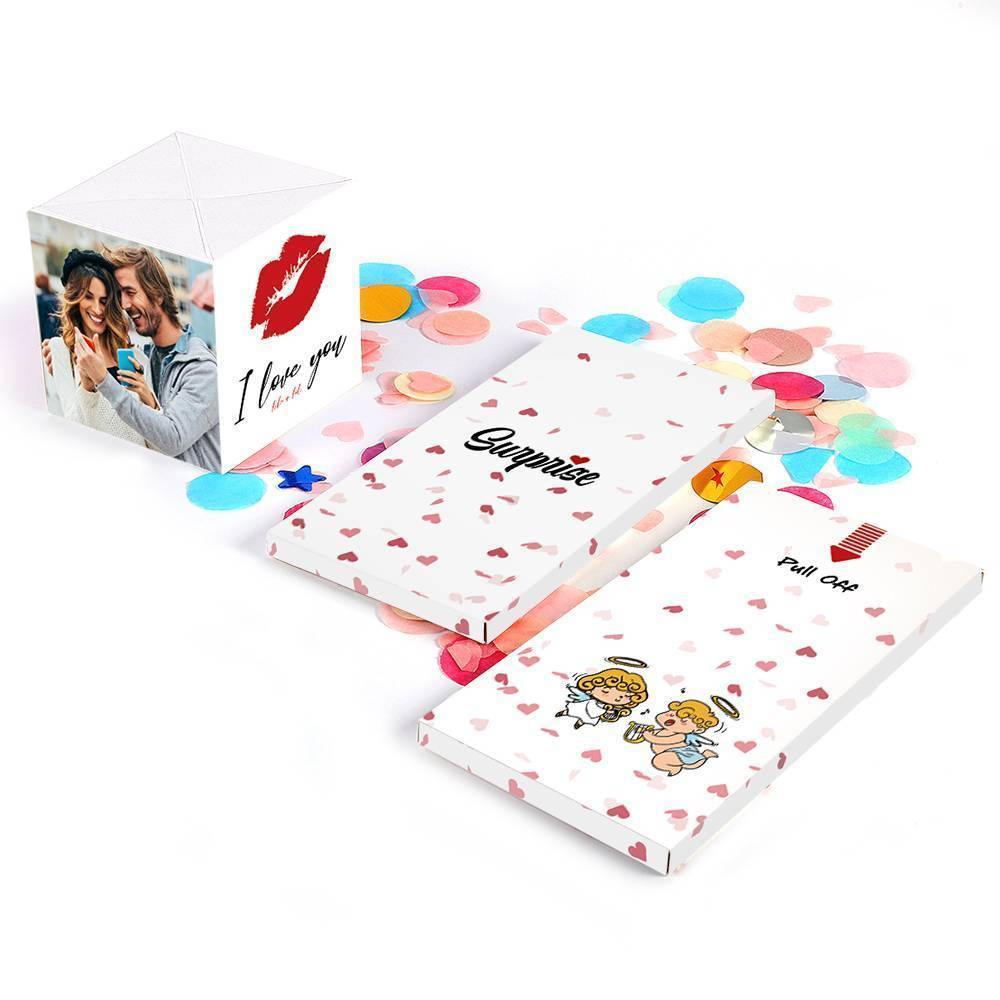 Surprise Box Custom Photo Surprise Explosion Bounce Box DIY - Couple's Gift - soufeelus