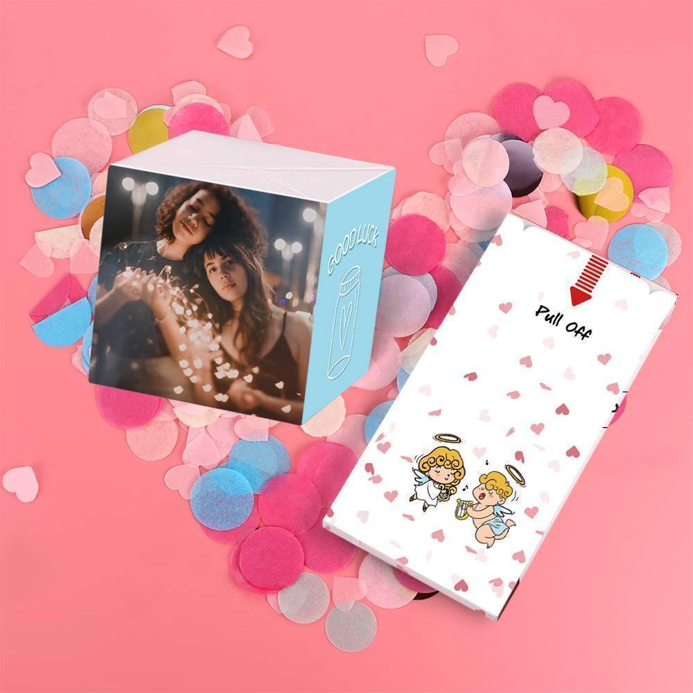 Surprise Box Custom Photo Surprise Explosion Bounce Box DIY - Good Luck - soufeelus