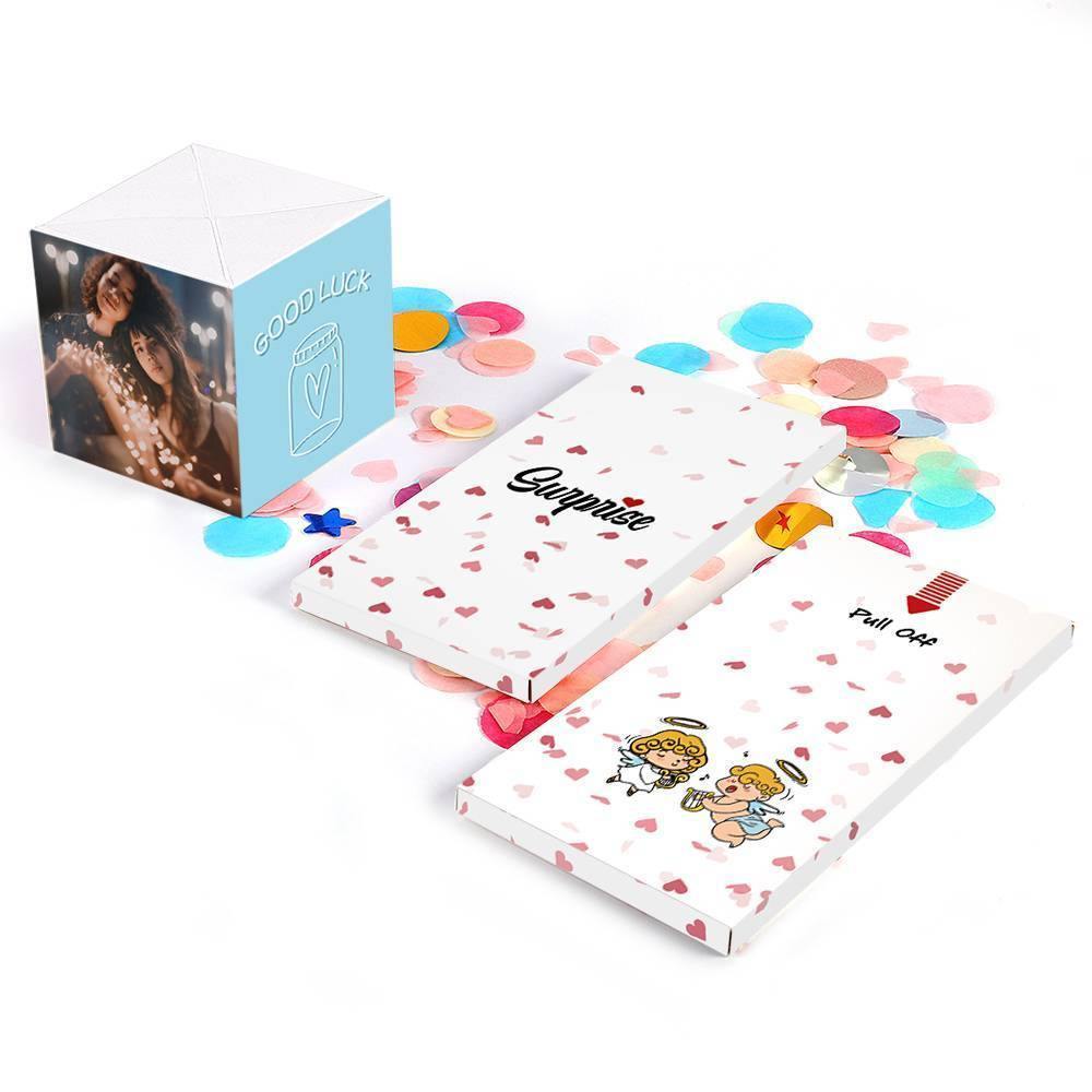 Surprise Box Custom Photo Surprise Explosion Bounce Box DIY - Good Luck - soufeelus