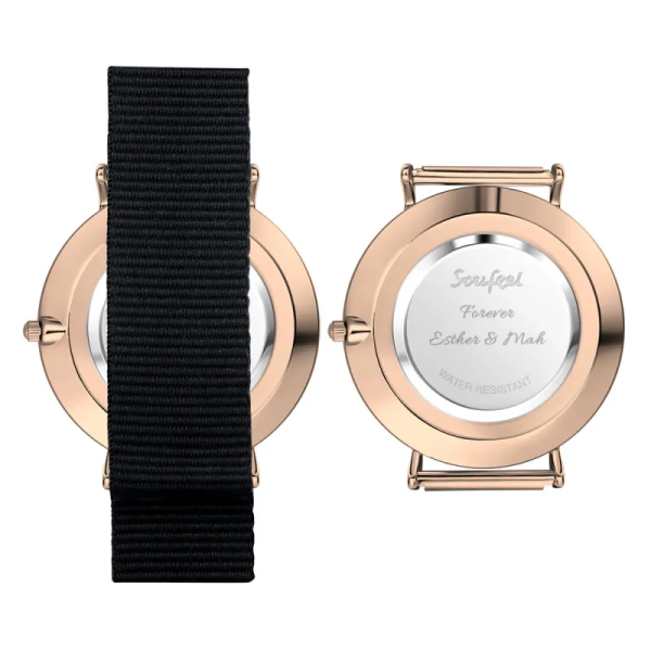 Ladies Watch Personalized Photo Watch With Black Red Blue Strap Birthday Gift - photowatch