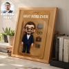 Boss Day Gifts Custom Toy Box Art Frame Best Boss Ever Personazlied Cartoon Frame Custom Action Figure Frame