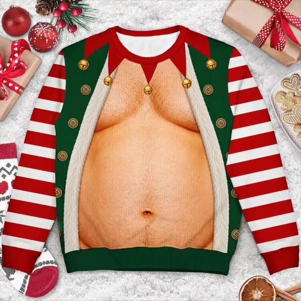 Funny Christmas Gift For Couples - Personalized Naughty Matching Unisex Ugly Sweater