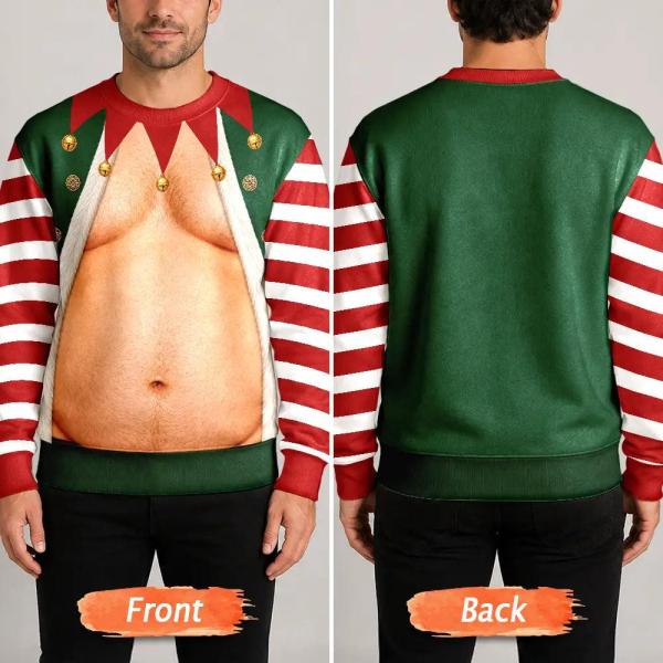 Funny Christmas Gift For Couples - Personalized Naughty Matching Unisex Ugly Sweater