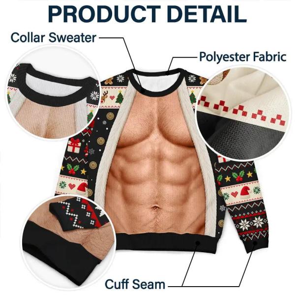 Funny Christmas Gift For Couples - Personalized Naughty Matching Unisex Ugly Sweater