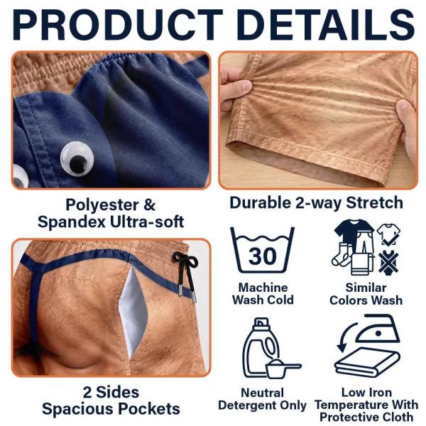 Funny Elephant Thongs Reindeer Briefs For Husband Boyfriend - Personalized Casual Shorts