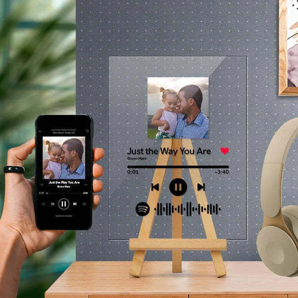 Unique Gifts For Love - Spotify Code Music Plaque Glass For Love(5.9in x 7.7in)