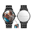 Men's Engraved Black Alloy Bracelet Photo Watch 38mm - photowatch