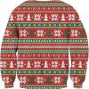 Funny Christmas Sweatshirt Fake Cleavage Print Novelty Holiday Pullover Funny Xmas Party Outfit