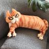 Cheeky Cat Plush Cushion – Side-Eye Cat Throw Pillow for Sofa, Bed & Cozy Rooms