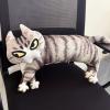 Cheeky Cat Plush Cushion – Side-Eye Cat Throw Pillow for Sofa, Bed & Cozy Rooms