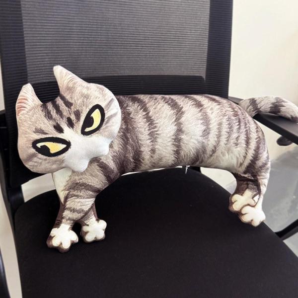 Cheeky Cat Plush Cushion – Side-Eye Cat Throw Pillow for Sofa, Bed & Cozy Rooms