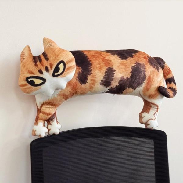 Cheeky Cat Plush Cushion – Side-Eye Cat Throw Pillow for Sofa, Bed & Cozy Rooms