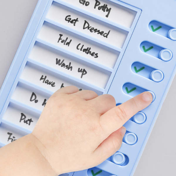 Custom Name Dry-erase Daily Routine Chart Gifts for Children - photowatch
