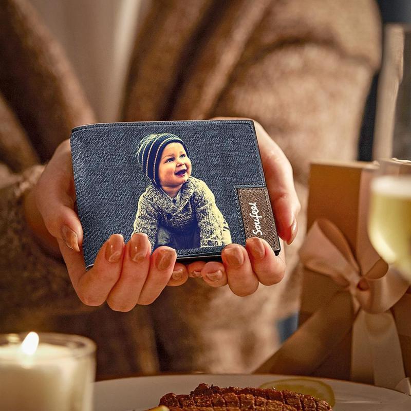 Father's Day Gifts Personalized Wallet For Men Custom Photo Wallet Gifts For Dad