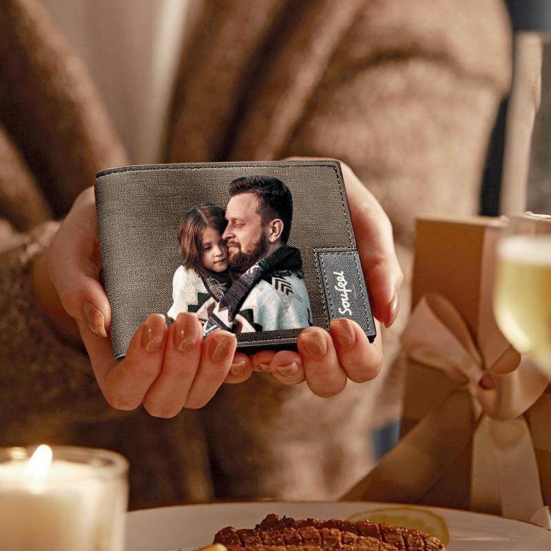Father's Day Gifts Personalized Wallet For Men Custom Photo Wallet Gifts For Dad