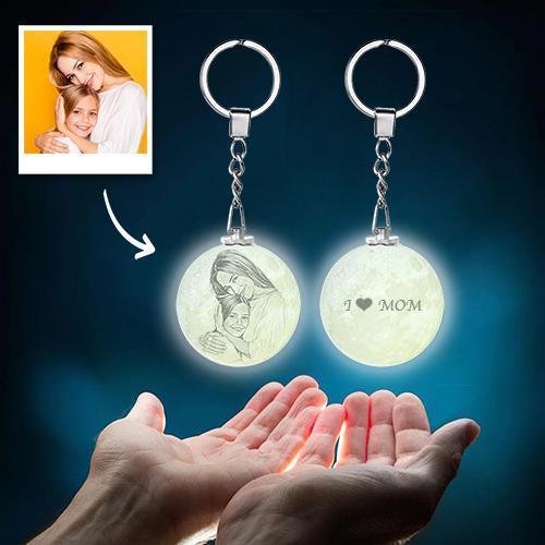 Anniversary Gifts Custom 3D Printing Photo Moon Lamp & Engraving Custom 3D Print Luna Light Painting Light