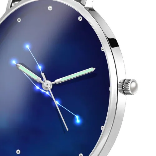 Ladies Watch 36mm-Taurus Constellation Watch With Luminous Pointer Alloy Bracelet - photowatch