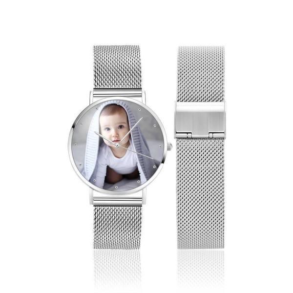 Custom Photo Watch Engraved Alloy Bracelet - photowatch
