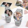 Women's Engraved Alloy Bracelet Mother's Day Gifts for Her Custom Photo Watch 36mm