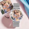 Men's Engraved Alloy Bracelet Photo Watch 40mm